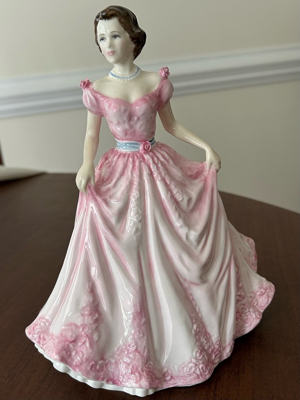 Royal Doulton “Hope”Pink and White Porcelain Lady Figurine